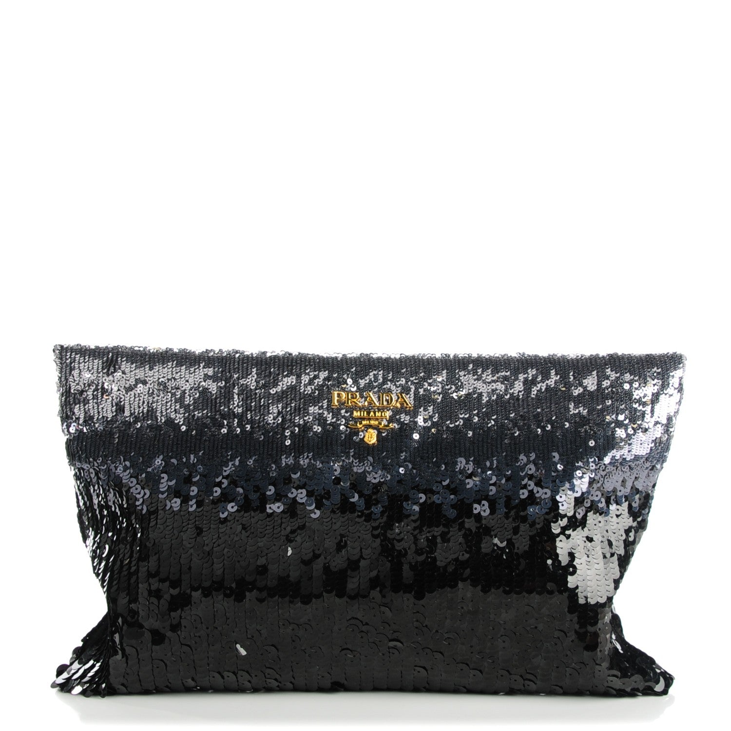 Prada Sequin Ombre Pochette Clutch Acciaio 1 of 7