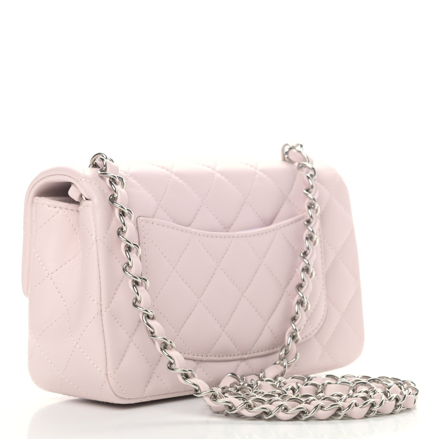 Chanel Lambskin Quilted Mini Rectangular Flap Light Purple 2 of 4