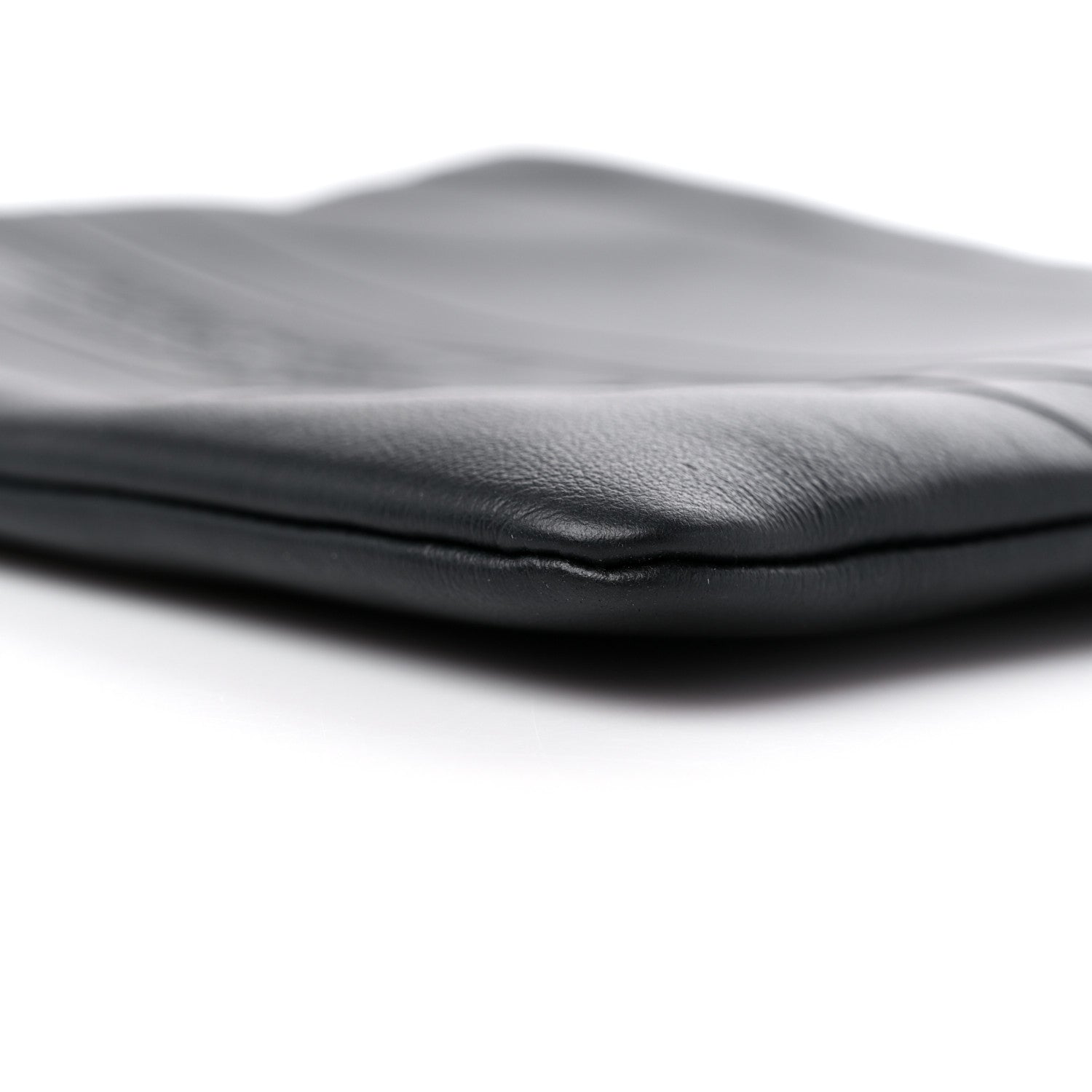Christian Dior Calfskin Embossed Logo Zip Clutch Black 9 of 10