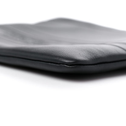 Christian Dior Calfskin Embossed Logo Zip Clutch Black 9 of 10
