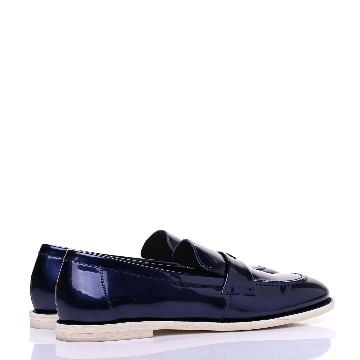 Patent CC Moccasin Loafers 39 Navy