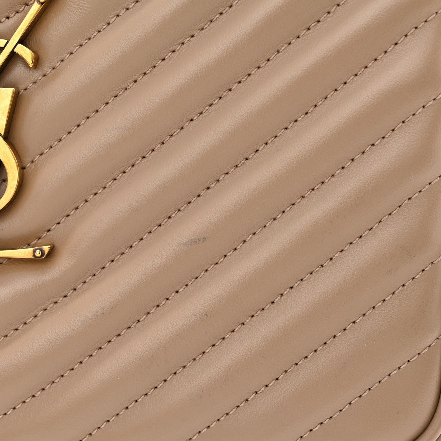 Calfskin Matelasse Monogram Lou Camera Bag Dark Beige