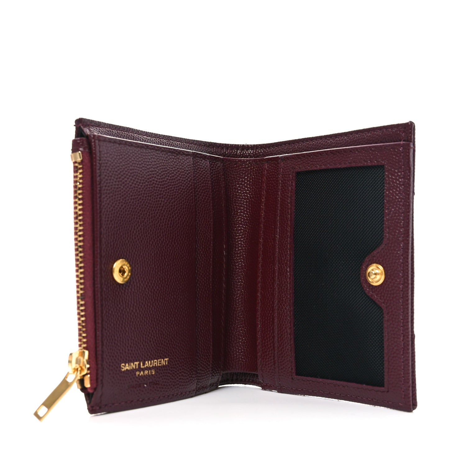 Grain De Poudre Matelasse Chevron Monogram Zipped Card Case Rouge Legion