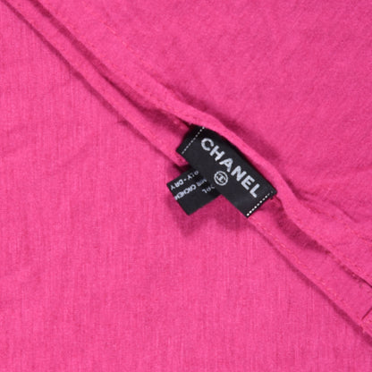 Chanel Modal Cashmere Scarf Shawl Pink 4 of 4