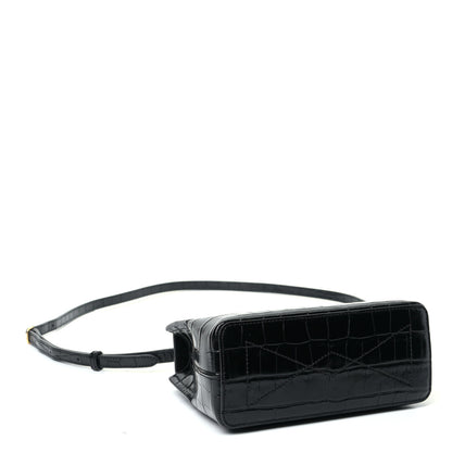 Mulberry Shiny Croc Calfskin Embossed Micro Seaton Black 6 of 9