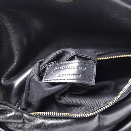 Saint Laurent Lambskin Quilted Small Loulou Puffer Monogram Chain Satchel Black 7 of 11