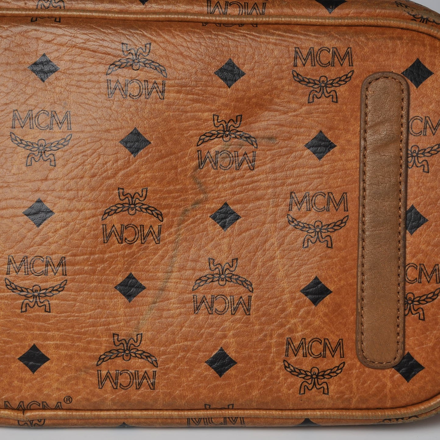 Visetos Medium Reversible Shopping Tote Cognac