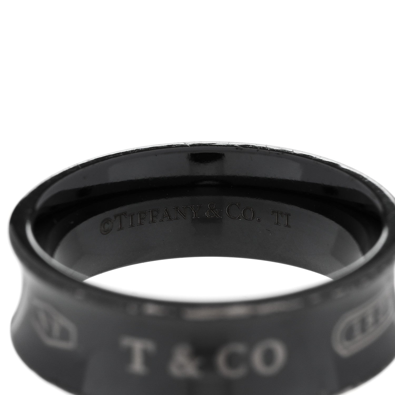 Tiffany Titanium 1837 Band Ring 58 8.5 4 of 4