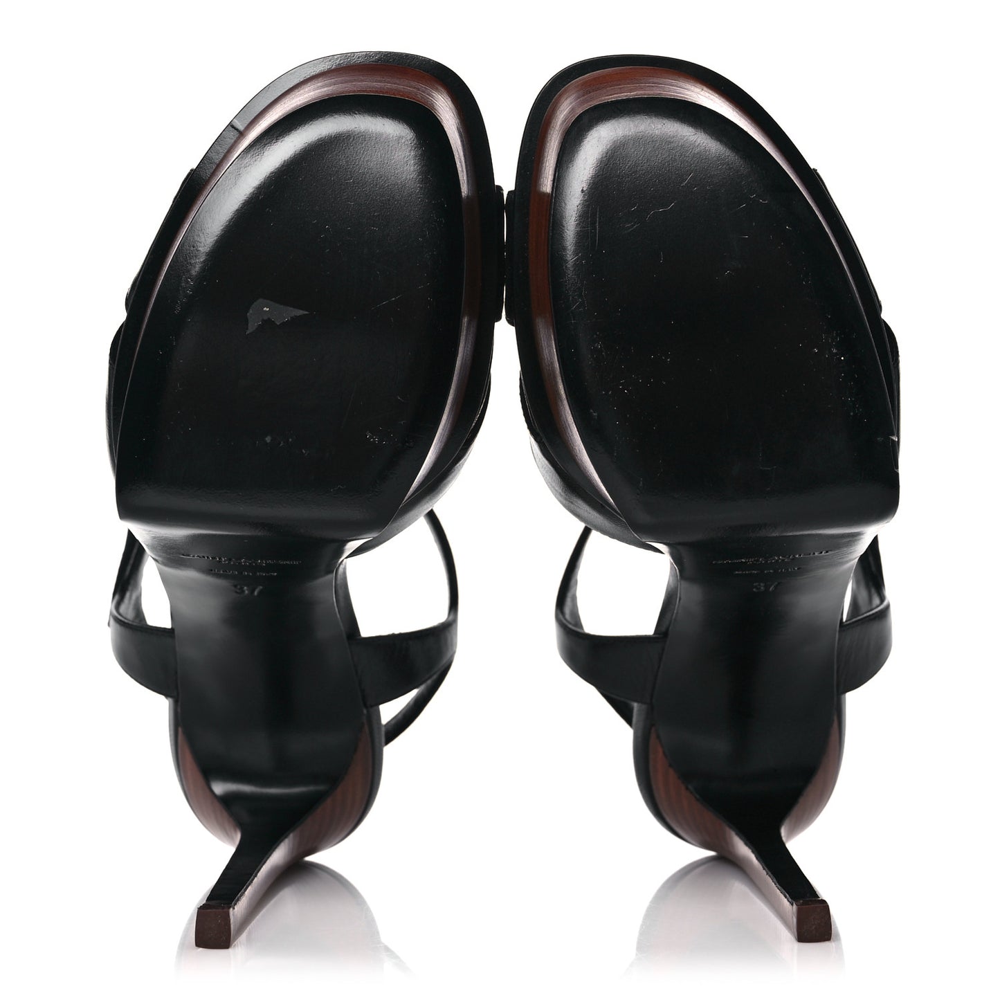Vendome Bianca Bow Platform Sandals 37 Black