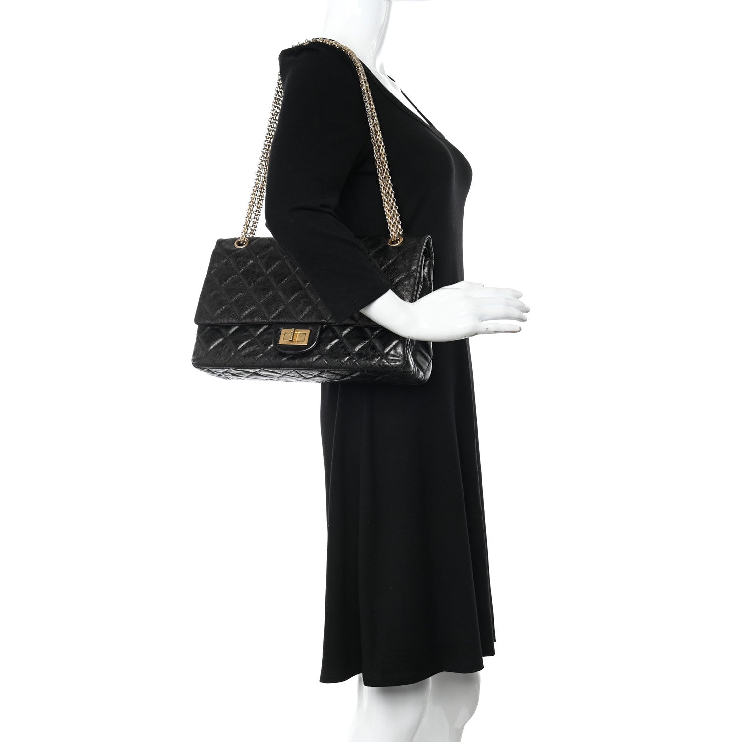 Chanel Aged Calfskin Quilted 2.55 Reissue 227 Flap Black 2 of 10