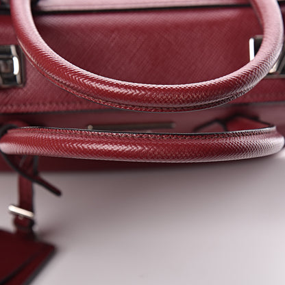 Prada Saffiano Cuir Small Twin Tote Cherry 15 of 16