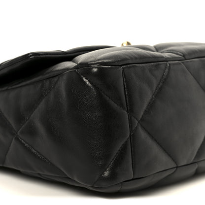 Chanel Lambskin Quilted Large Chanel 19 Flap Black 9 of 11