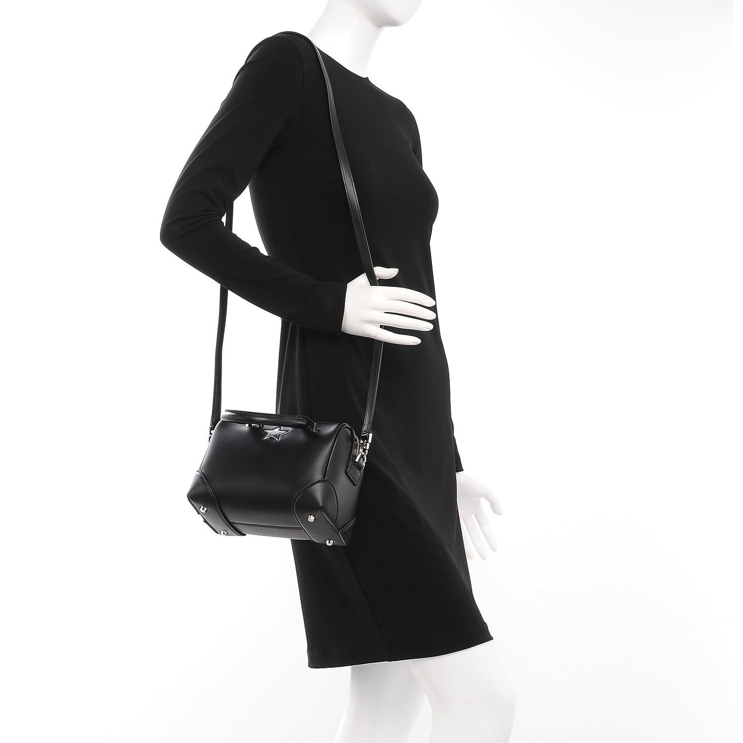 Calfskin Star Micro Lucrezia Black Silver