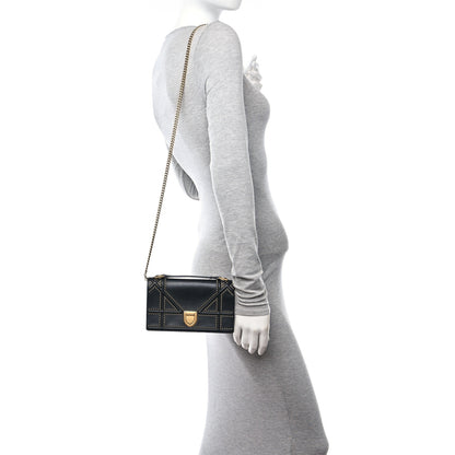 Christian Dior Patent Studded Diorama Flap Bag Black 2 of 10