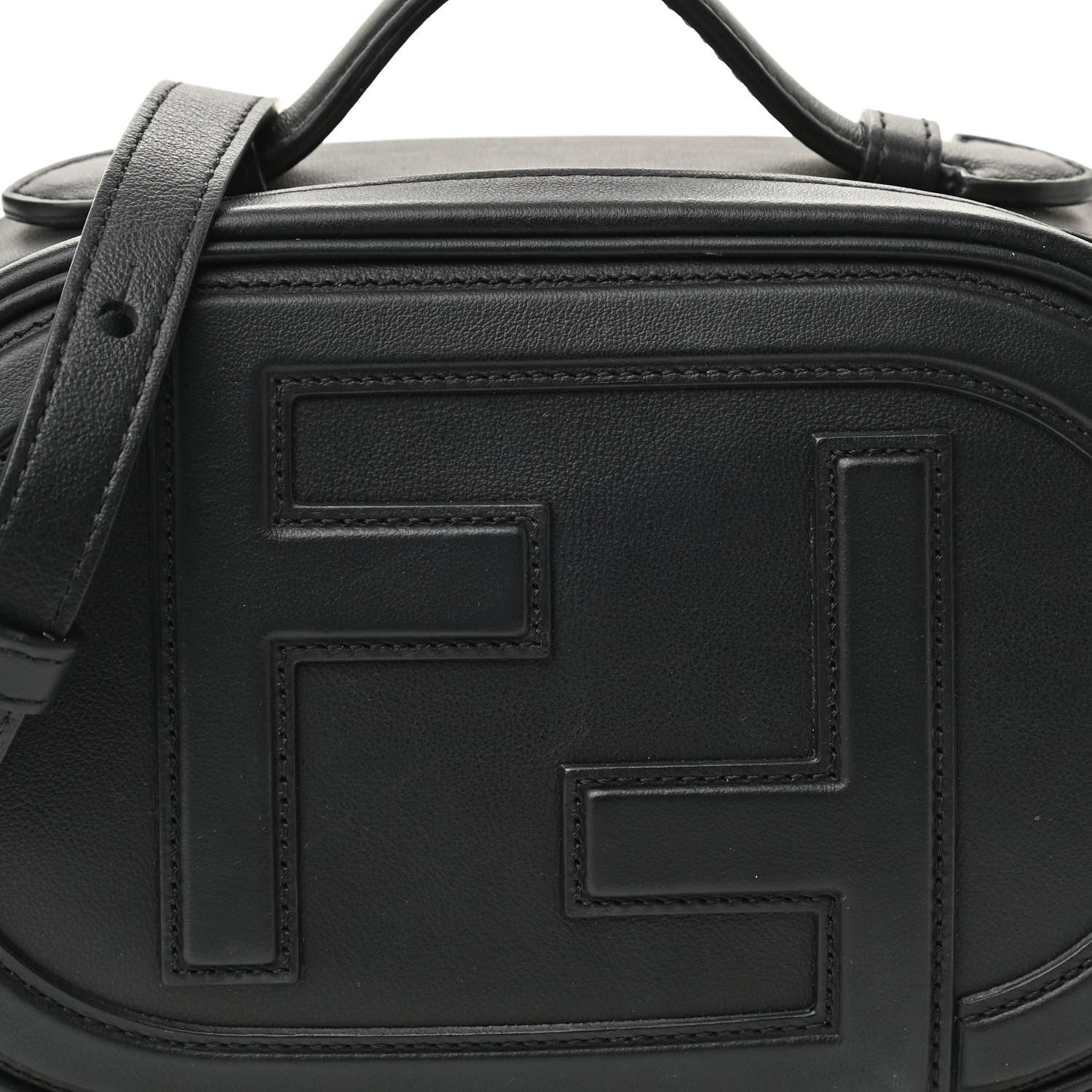 Fendi Vitello Grace Matte Mini O'Lock Camera Case Black 9 of 11