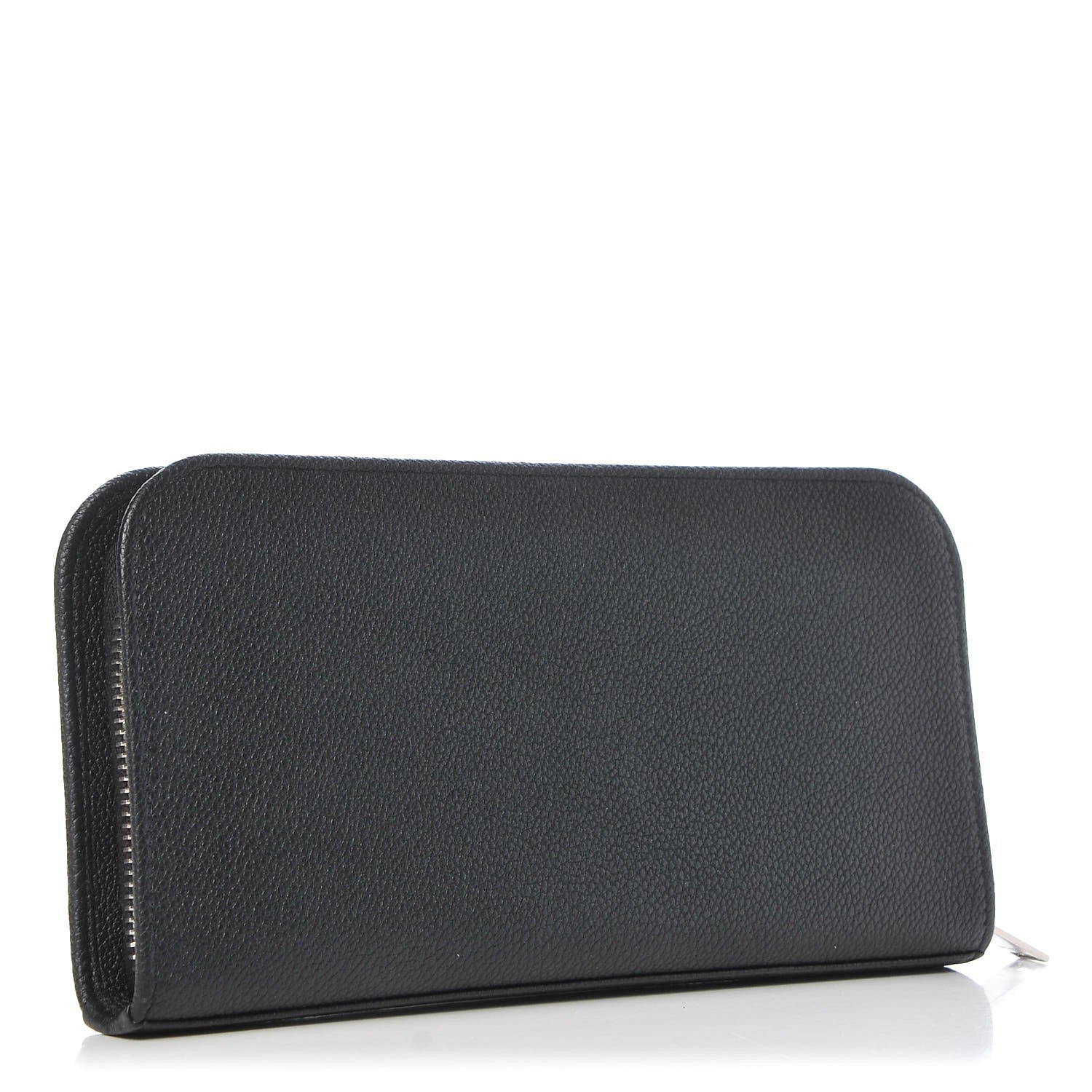 Saint Laurent Grained Calfskin Classic Zip Around Continental Wallet Black 3 of 7