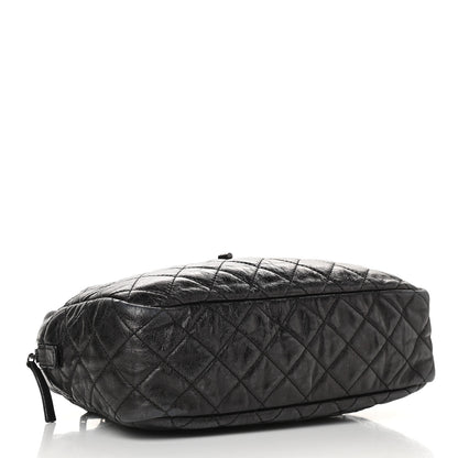 Chanel Metallic Aged Calfskin Quilted Medium Reissue Camera Case Black 4 of 11
