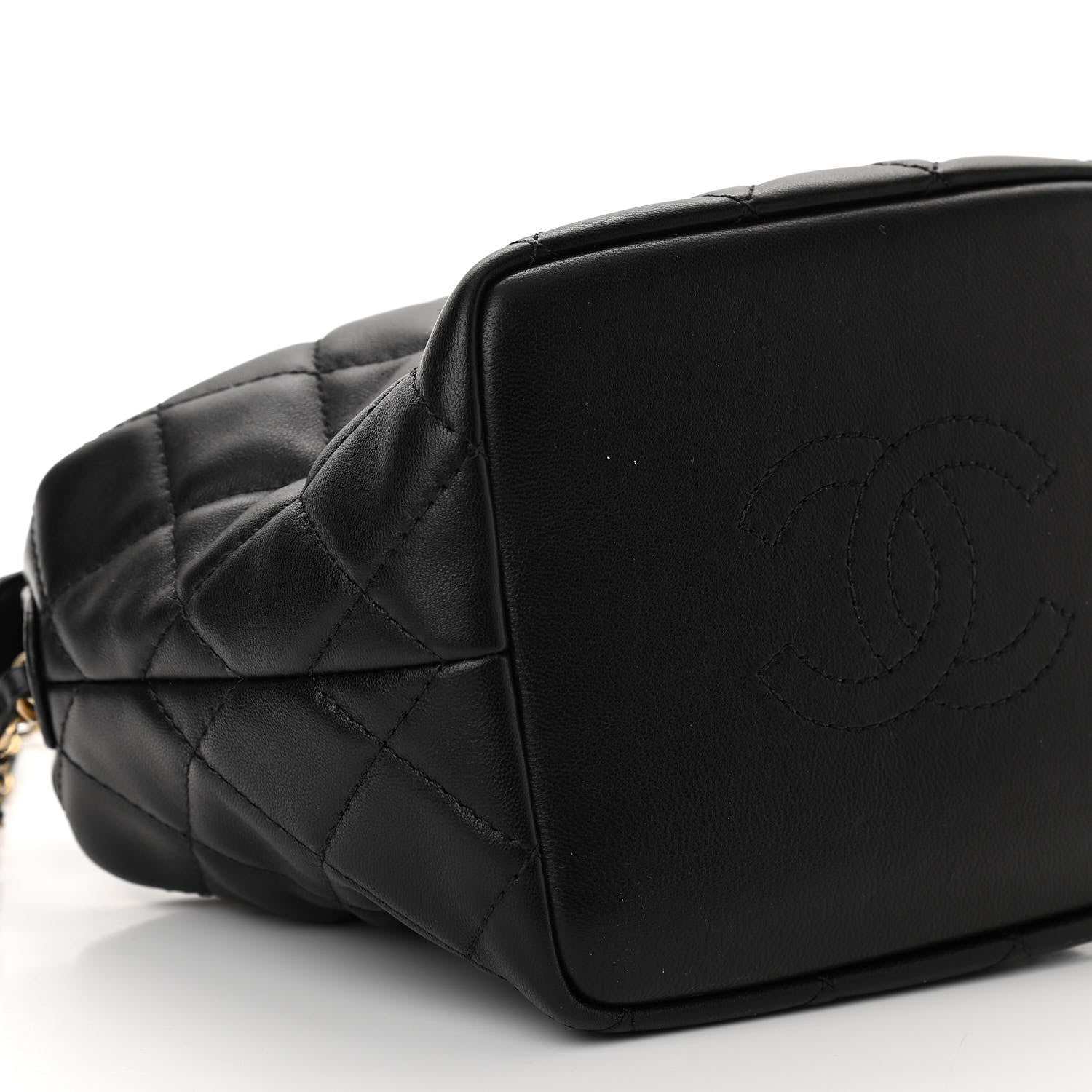 Chanel Lambskin Quilted Small Perfect Meeting Hobo Black 9 of 10