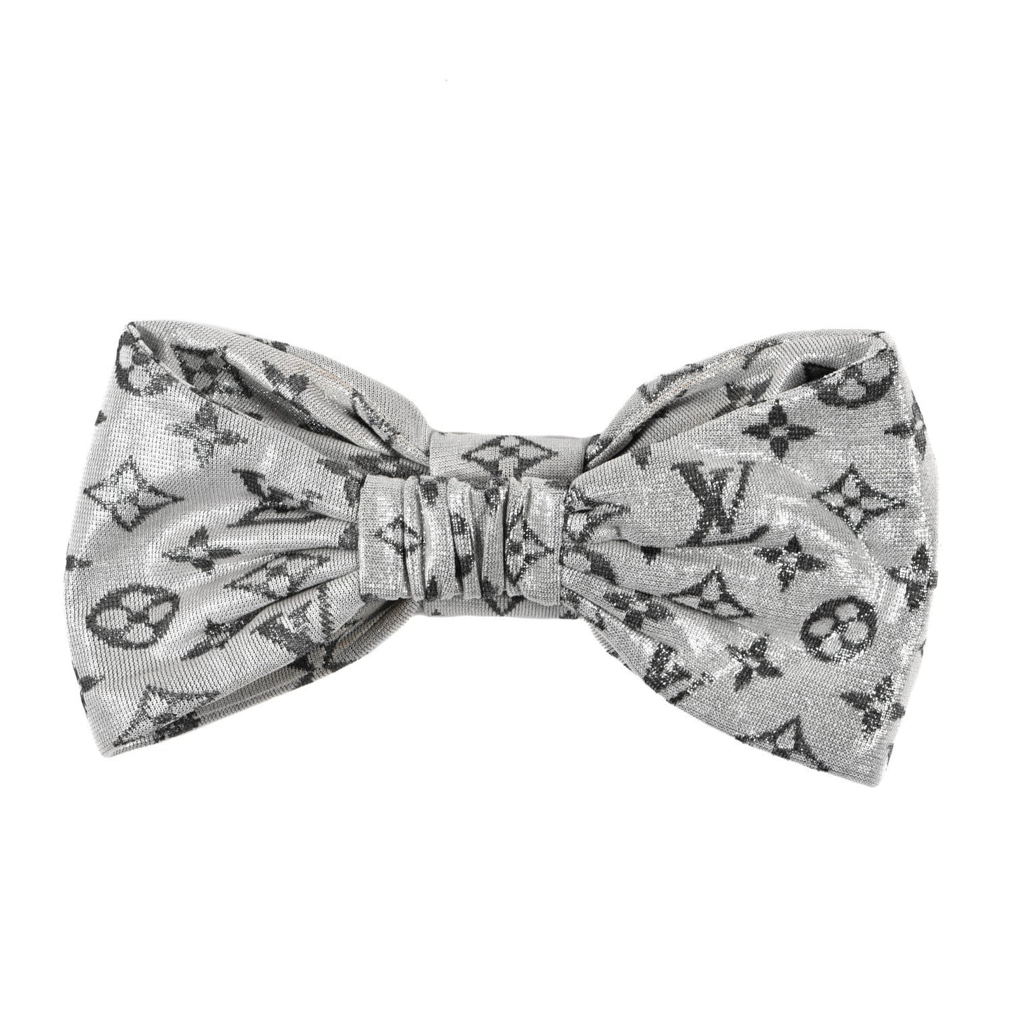 Monogram Jacquard Headband Gray Black
