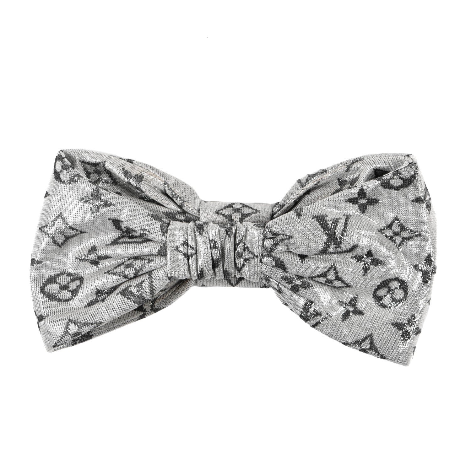 Louis Vuitton Monogram Jacquard Headband Gray Black 2 of 4
