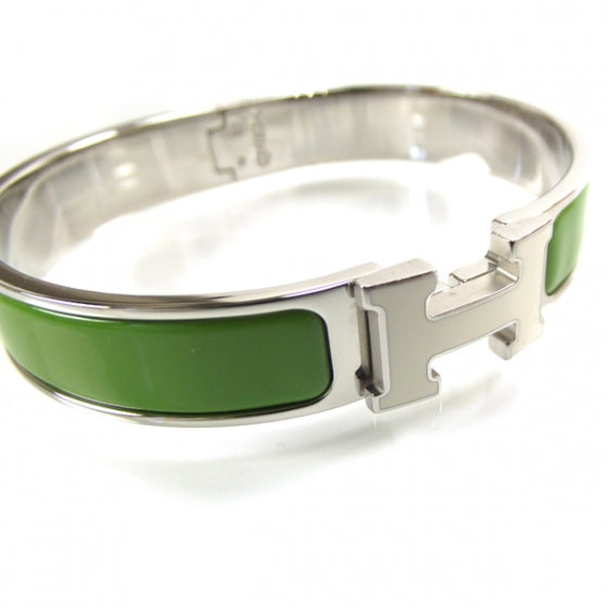 Enamel Clic Clac H Bracelet GM Vert Prairie