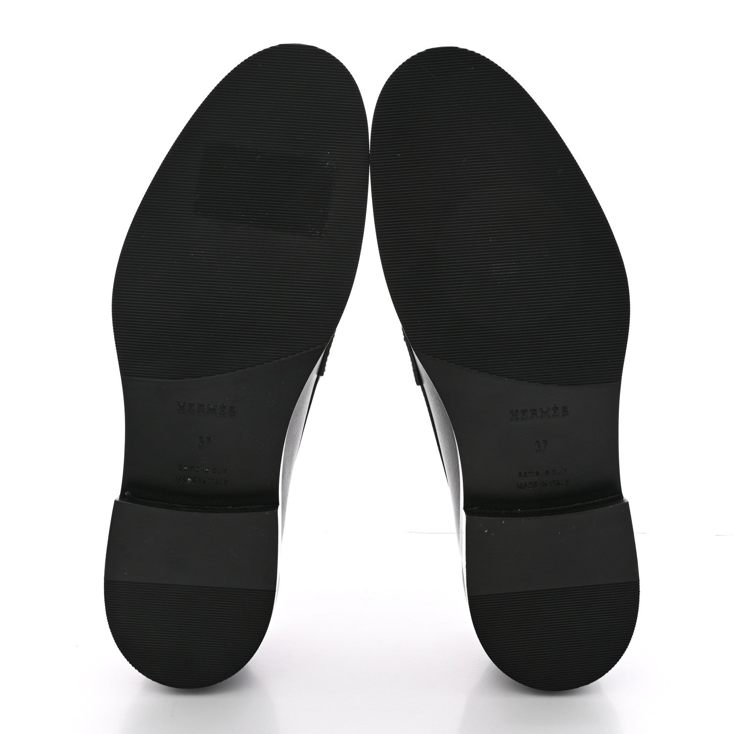 Hermes Calfskin Womens Hot Loafer 37 Black 5 of 15