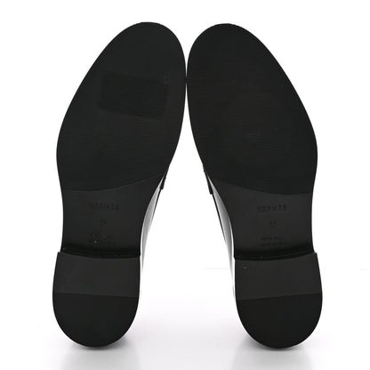 Hermes Calfskin Womens Hot Loafer 37 Black 5 of 15