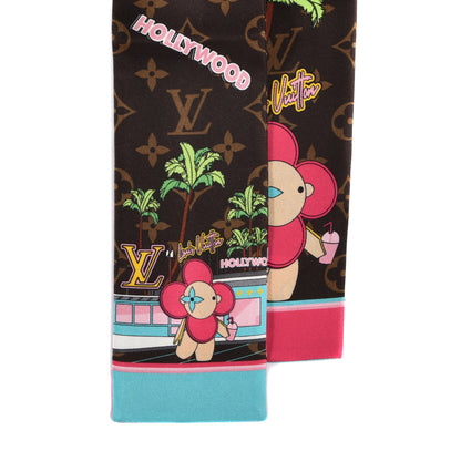 Louis Vuitton Silk Monogram 2021 Hollywood Christmas Animation Bandeau Marron 2 of 3