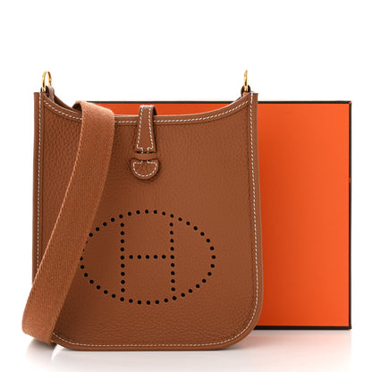 Hermes Taurillon Clemence Evelyne TPM Gold 11 of 11