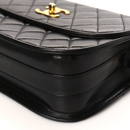 Chanel Lambskin Quilted Round Flap Black 10 of 10