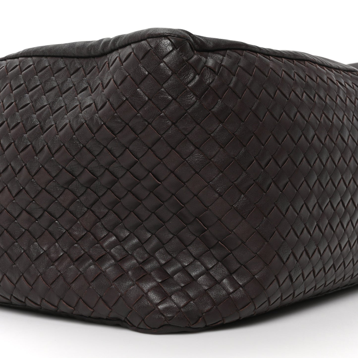 Nappa Intrecciato Double Zip Large Hobo Ebano