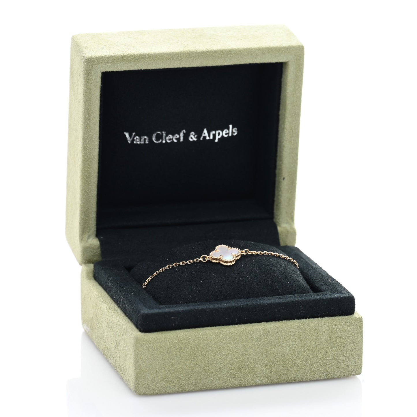 18K Yellow Gold Mother of Pearl Sweet Alhambra Bracelet