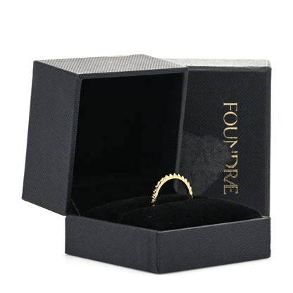 Foundrae 18K Yellow Gold Pyramid Eternity Band Ring 53 6.5 5 of 5