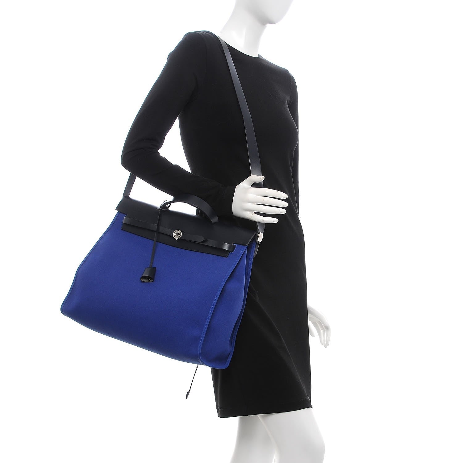 Hermes Toile Vache Hunter Herbag Zip 39 MM Bleu Electrique Bleu Indigo 2 of 7