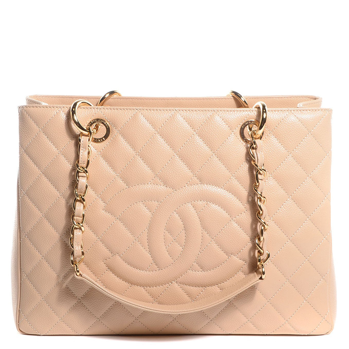 Chanel Caviar Quilted Grand Shopping Tote GST Beige Clair 1 of 8