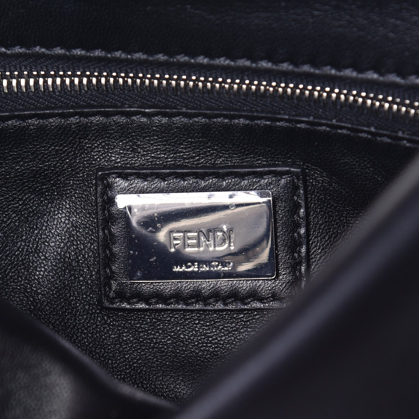 Nappa Orchid Embroidered Mini Peekaboo Iconic Satchel Black