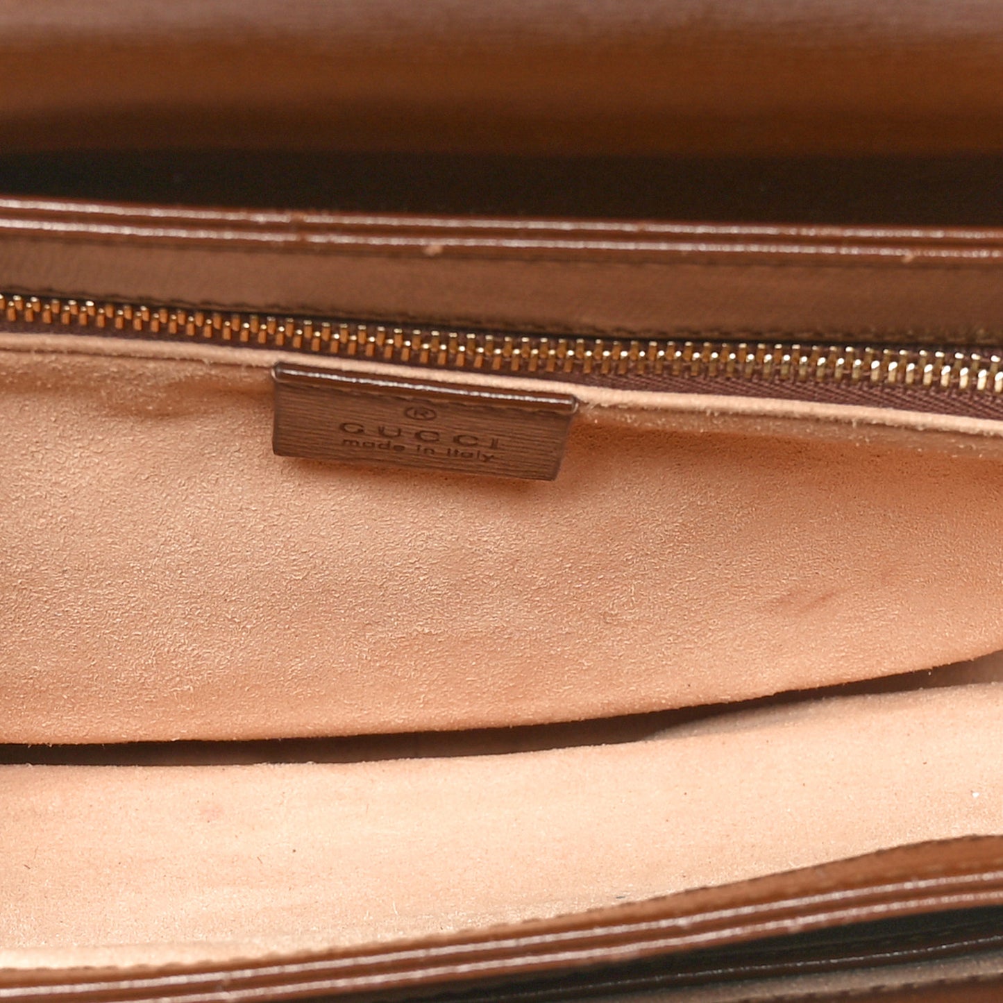 GG Supreme Monogram Horsebit 1955 Shoulder Bag Beige Brown Sugar