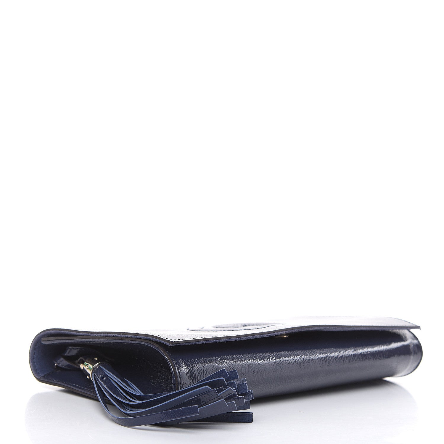 Gucci Soft Patent Medium Soho Clutch Uniform Blue 4 of 10