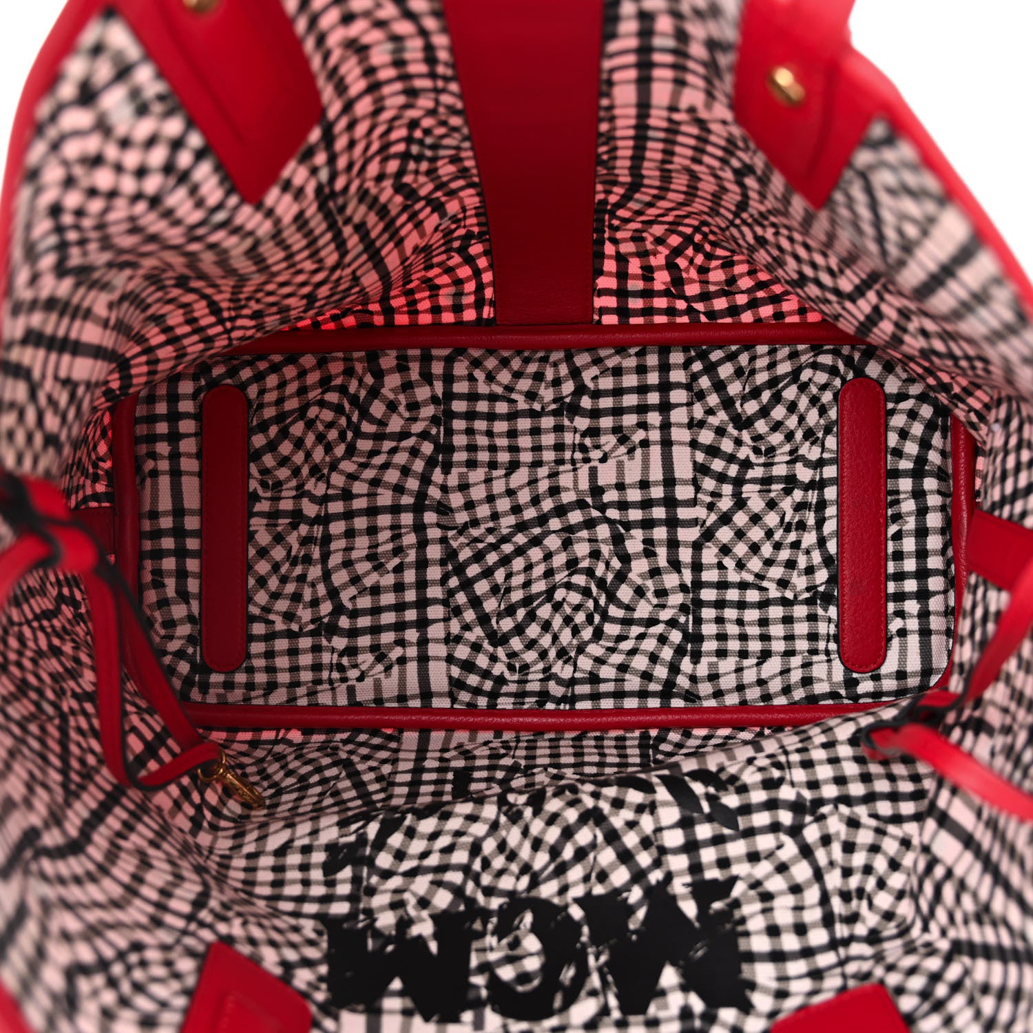 MCM Visetos Medium Liz Reversible Shopper Tote Ruby Red 8 of 17