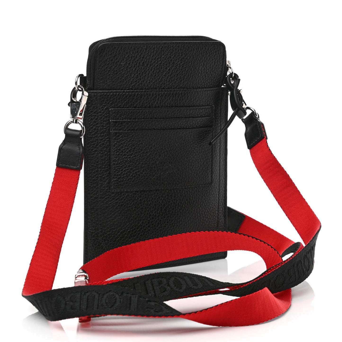 Calfskin Spikes Loubilab Crossbody Bag Black
