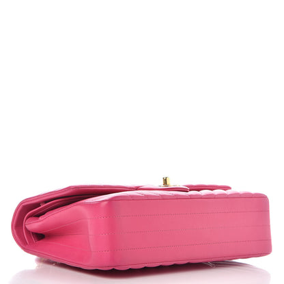 Chanel Lambskin Chevron Quilted Medium Double Flap Pink 5 of 13