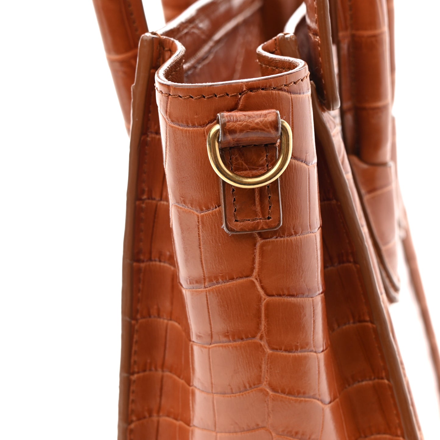 Crocodile Nano Luggage Brown