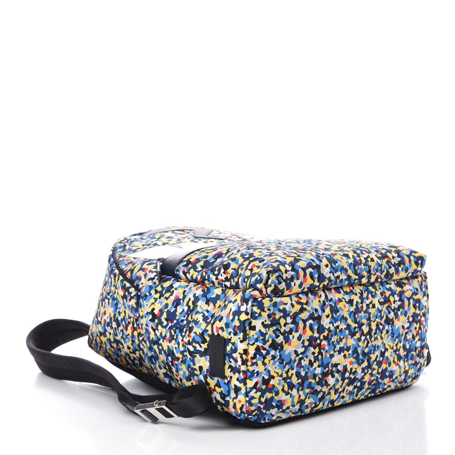 Fendi Nylon Vitello Elite Flamingo Granite Lightning Monster Eyes Backpack Multicolor Lavagna 4 of 8