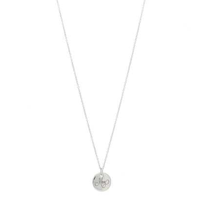 Tiffany Sterling Silver Mom Disc Pendant Necklace 1 of 6