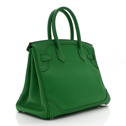 Hermes Togo Swift Ghillies Birkin 30 Bambou 3 of 12