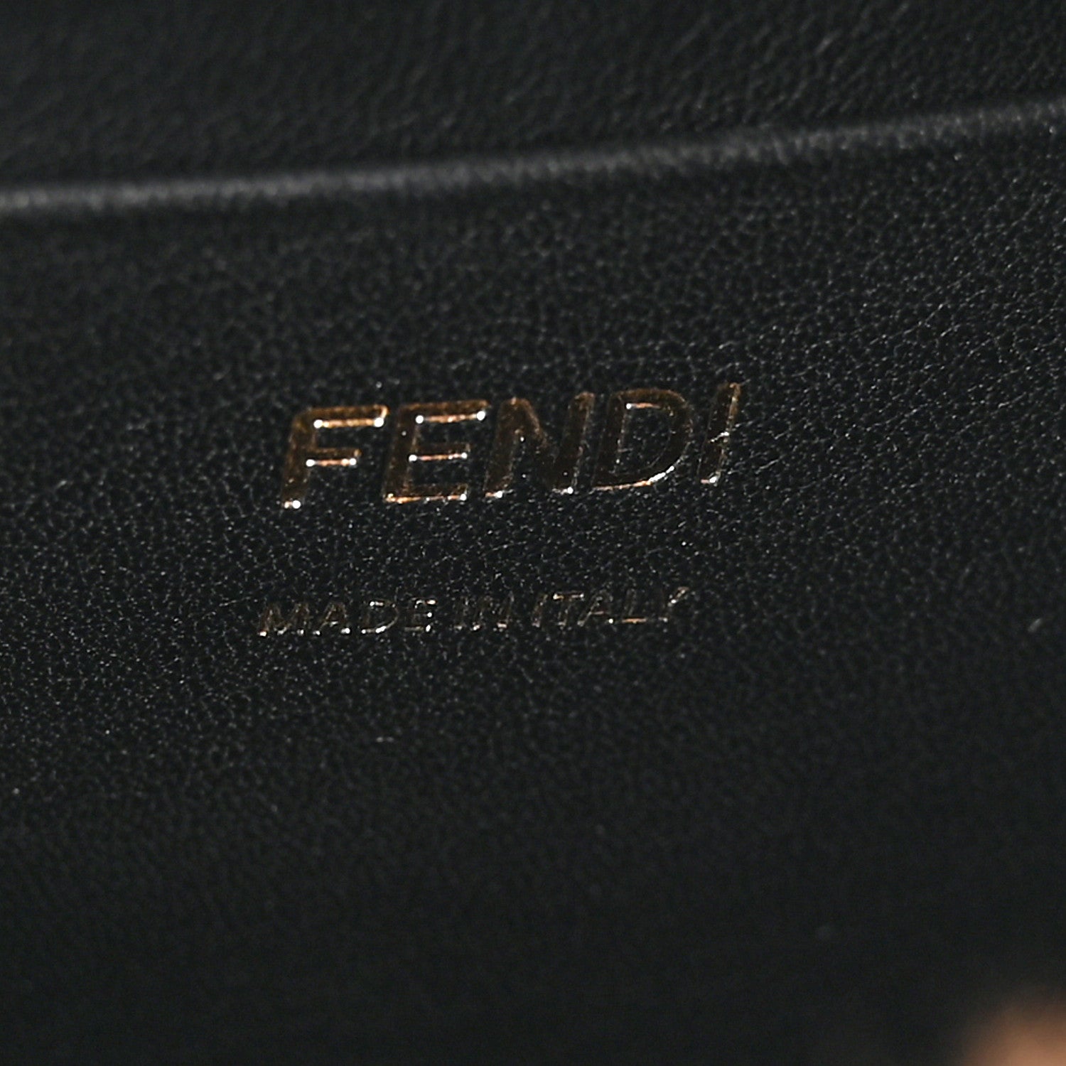 Fendi Shearling Vitello Dolce Macro FF 1974 Mini Tobacco Black 6 of 11