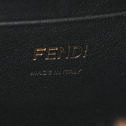 Fendi Shearling Vitello Dolce Macro FF 1974 Mini Tobacco Black 6 of 11