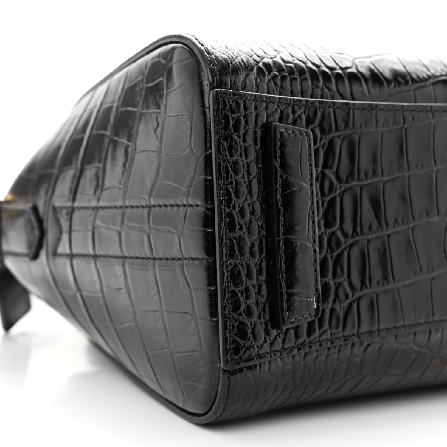 Givenchy Calfskin Crocodile Embossed Mini Antigona Black 9 of 12