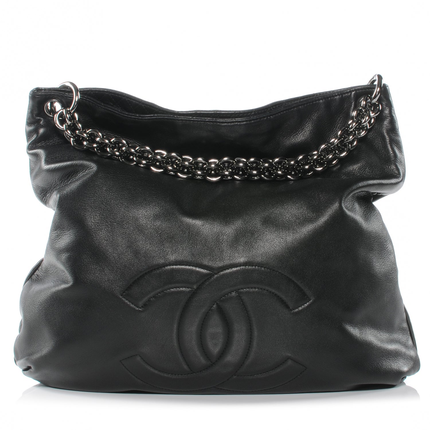 Chanel Lambskin Soft and Chain Large Hobo Black 1 of 7