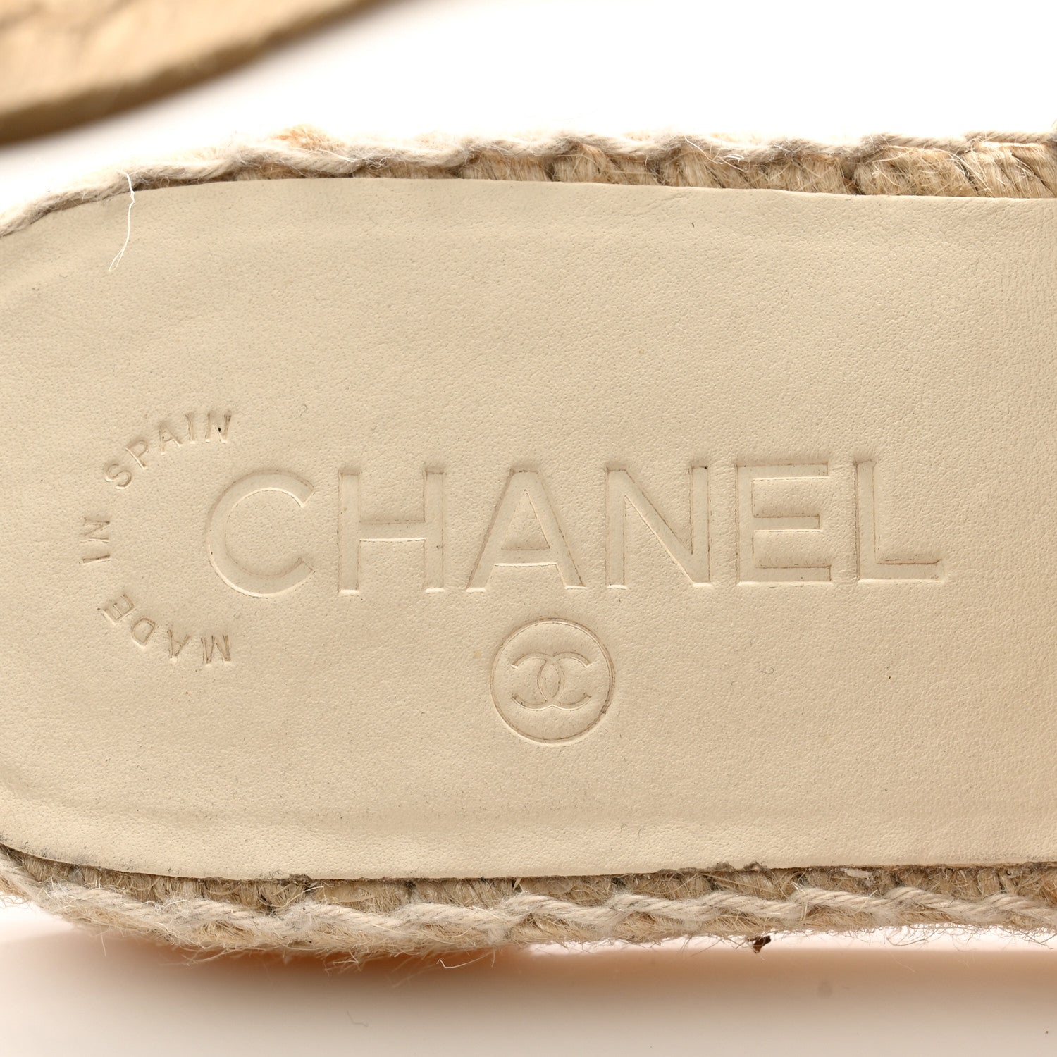 Chanel Iridescent Goatskin CC Espadrille Mules 40 Ivory Black 6 of 10